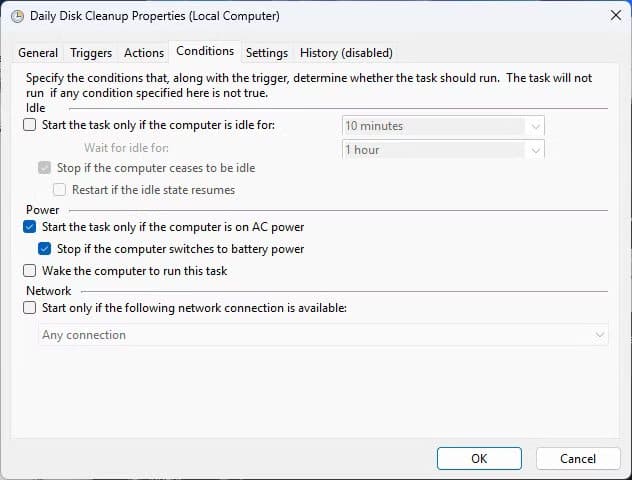 windows-task-scheduler-showing-detailed-options كيفية استخدام جدولة المهام لجعل Windows يعمل بكفاءة طوال الوقت