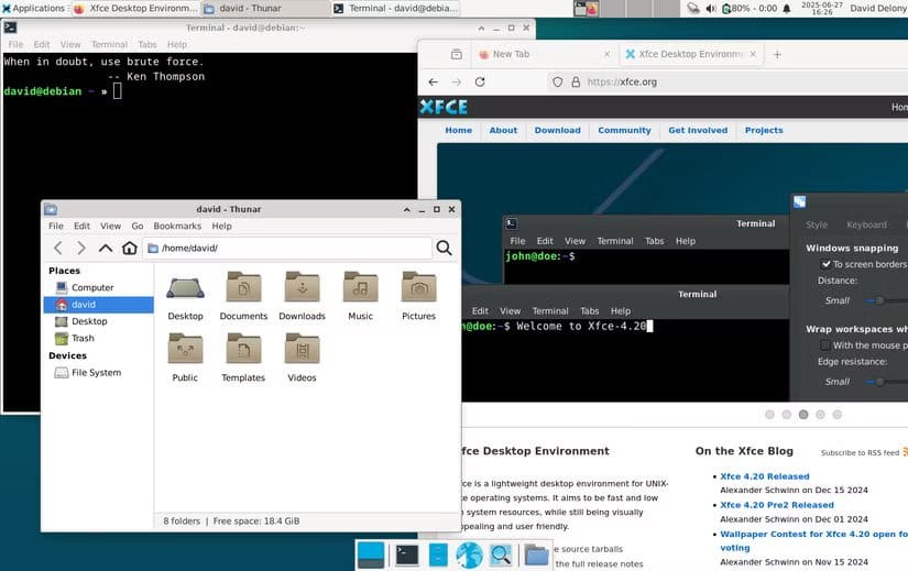 xfce-desktop-windows لماذا أعتبر Xfce أفضل سطح مكتب Linux