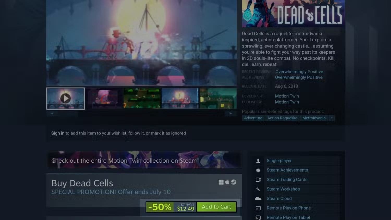 zooming-in-on-the-price-of-dead-cells-on-steam لماذا قد تكون ألعاب Android أغلى مما تتوقع