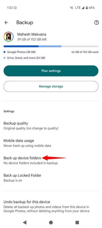 3-google-photos-backup-folders كيف تمنع لقطات الشاشة من ملء مساحة صور Google وتحرر مساحة بسهولة