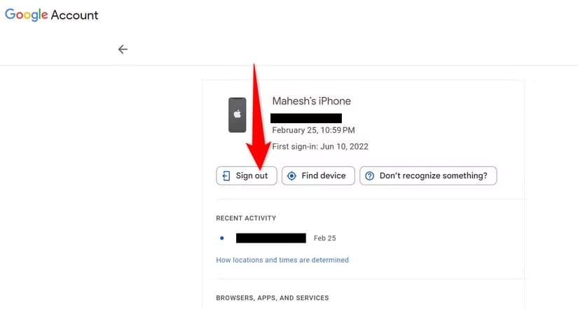 6-google-data-log-out-from-device استعادة بيانات جوجل القديمة من تطبيق ما زال يعمل بخطوات سهلة