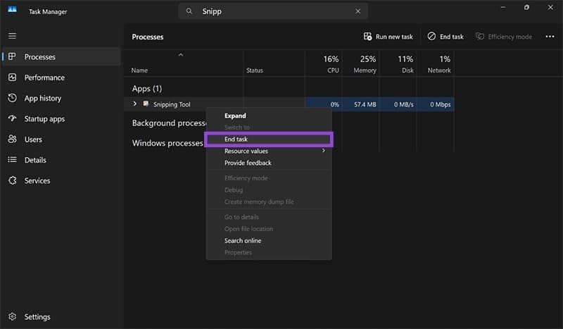 Snipping-Tool-Keeps-Popping-Up-in-Windows-11-Fix-2 حل مشكلة عدم فتح أداة القص في ويندوز 11