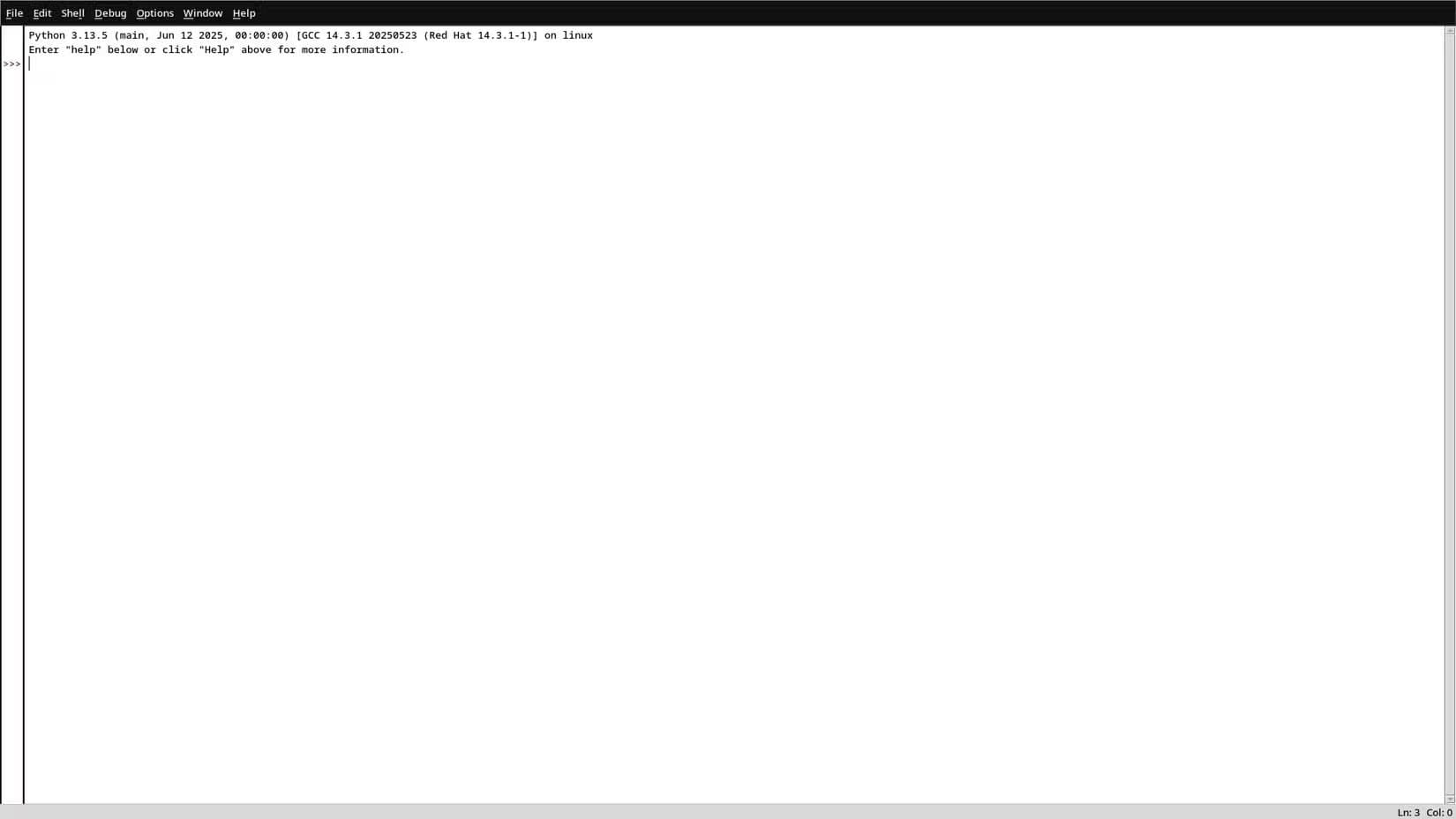 a-single-window-showing-the-idle-repl-in-its-empty-or-default-state-with-no-code-entered-or-output-visible تعلم أساسيات لغة بايثون للمبتدئين خطوة بخطوة