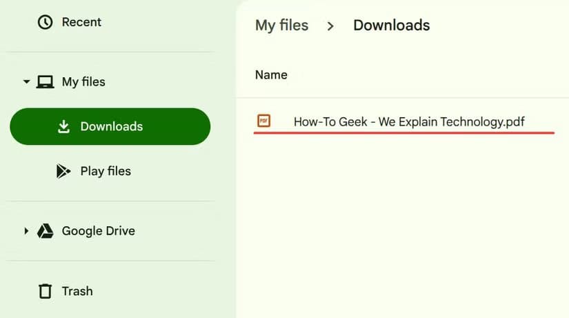 an-underlined-file-in-the-chromebook-files-app ما هي حقيبة Chromebook Tote وما الفائدة من استخدامها