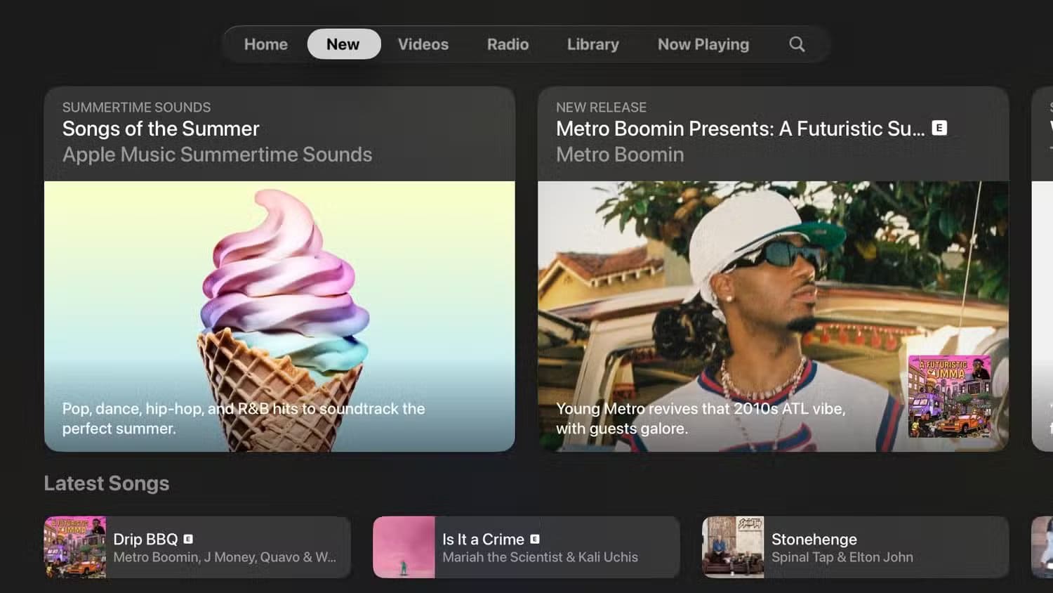 apple-tvos-26-music-app-new-section-selected 12 ميزة جديدة قادمة إلى Apple TV هذا الخريف
