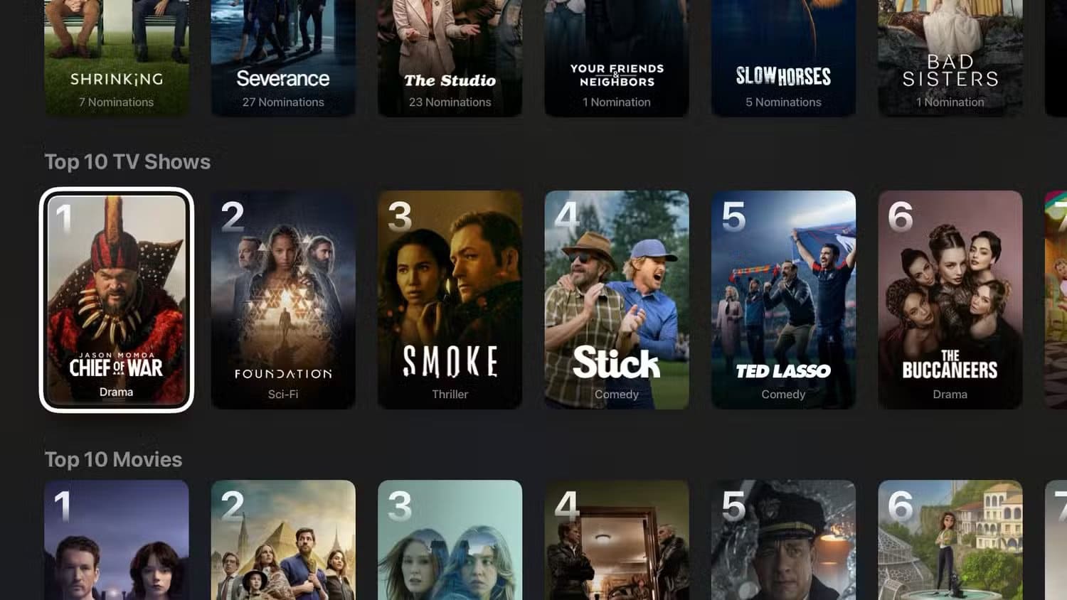 apple-tvos-26-tv-app-top-10-shows-section 12 ميزة جديدة قادمة إلى Apple TV هذا الخريف