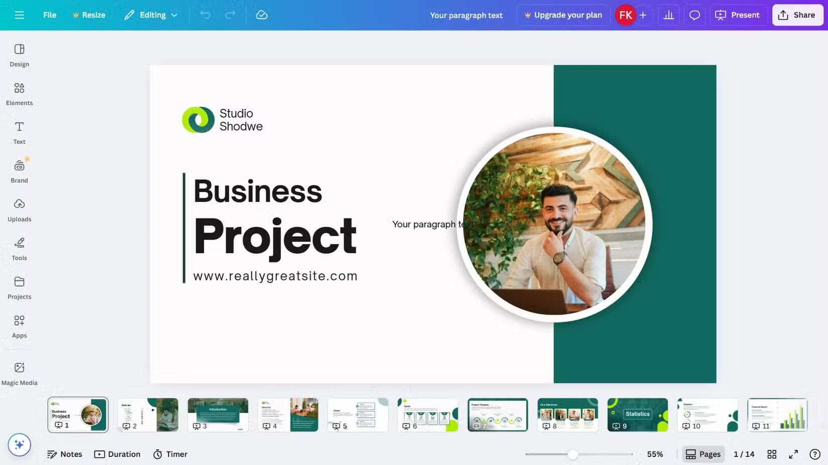 canva-presentation أفضل برامج مجانية مفتوحة المصدر لإنشاء عروض تقديمية احترافية بسهولة