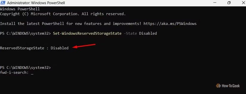 command-to-disable-reserved-storage-in-windows-11 طريقة فعالة لتوفير مساحة التخزين على الكمبيوتر Windows 11 عبر إيقاف إعداد مخفي