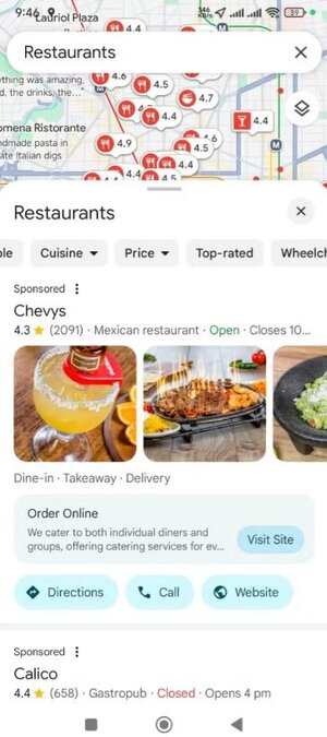 different-filters-to-sort-resturant-in-google-maps أهم استخدامات Google Maps التي لا يعرفها الكثيرون غير الملاحة