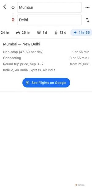 flight-price-in-google-maps أهم استخدامات Google Maps التي لا يعرفها الكثيرون غير الملاحة