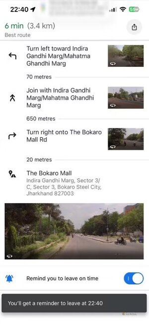 google-map-reminder-to-leave-on-time أهم استخدامات Google Maps التي لا يعرفها الكثيرون غير الملاحة