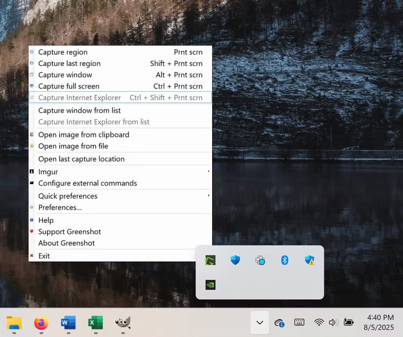 greenshot-screenshot أفضل أدوات مفتوحة المصدر التي تجعل مهامك اليومية أسهل وأكثر إنتاجية