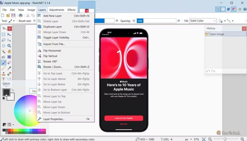 layers-option-in-the-paint-app 3 تطبيقات ويندوز غير معروفة ستجعل تجربتك أسرع وأسهل