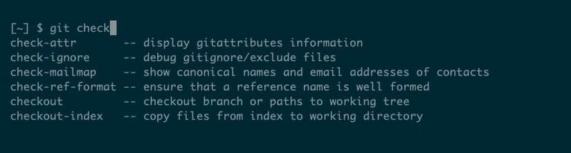 linux-git-check-tab-complete كيف تجعل Terminal يكمل أوامر تطبيقات سطر الأوامر تلقائيًا