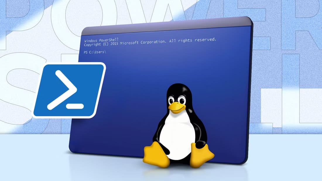 linux-mascot-powershell مزايا استخدام WSL على PowerShell في سطر أوامر Windows