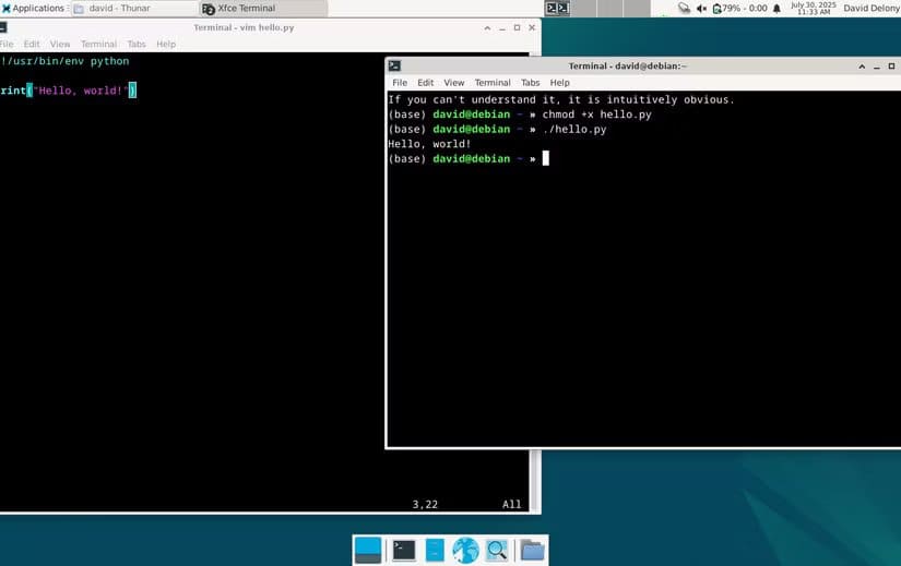 linux-python-editor-terminal أسباب تجعل Linux نظام التشغيل المفضل للمطورين