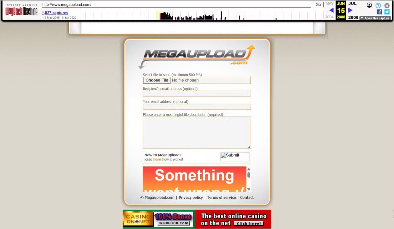 megaupload-homepage مواقع شهيرة اختفت من الإنترنت ولم يتبق منها سوى النسخ المؤرشفة