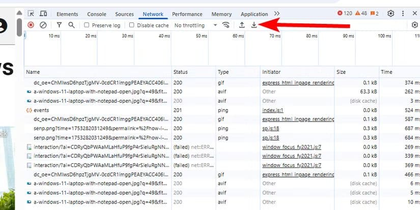 network-pane-chrome-inspector طرق ذكية لاستخدام أدوات الفحص في Chrome دون الحاجة لخبرة تقنية