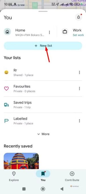 new-list-option-in-google-maps أهم استخدامات Google Maps التي لا يعرفها الكثيرون غير الملاحة