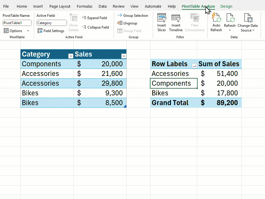 pivottableautorefreshmicrosoftexcel-ezgif-com-anim ميزات Microsoft Excel الجديدة التي تُسهل عملك وتزيد الإنتاجية