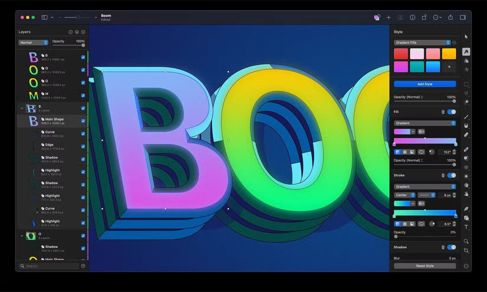 pixelmator-pro-with-lots-of-layers-opened-designing-a-graphic أفضل تطبيقات Mac التي تستحق كل قرش دفعته