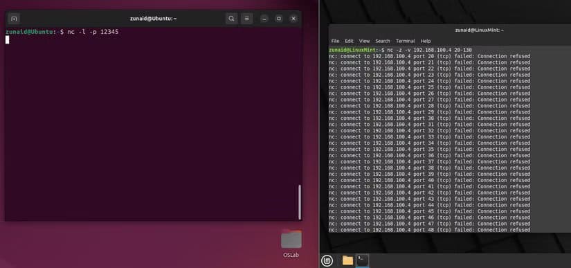 port-scanning-using-the-nc-command طرق استخدام الأمر nc في Linux لاختبار الشبكات وحل مشاكل الاتصال