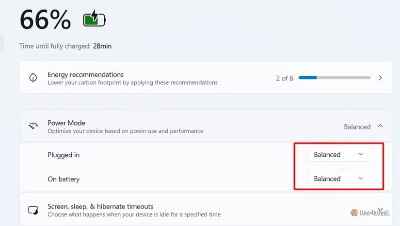 power-mode-option-in-windows-11-settings أسباب سخونة الكمبيوتر المحمول وطرق فعالة لتبريده بسهولة