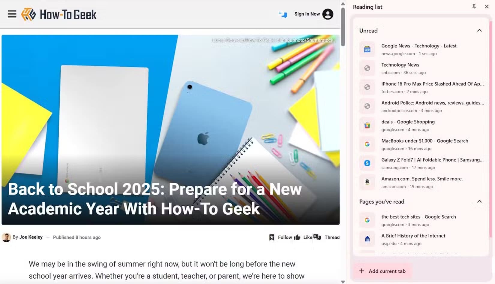 reading-list-in-chrome أهم ميزات متصفح Chrome التي تجعل التصفح أسرع وأسهل