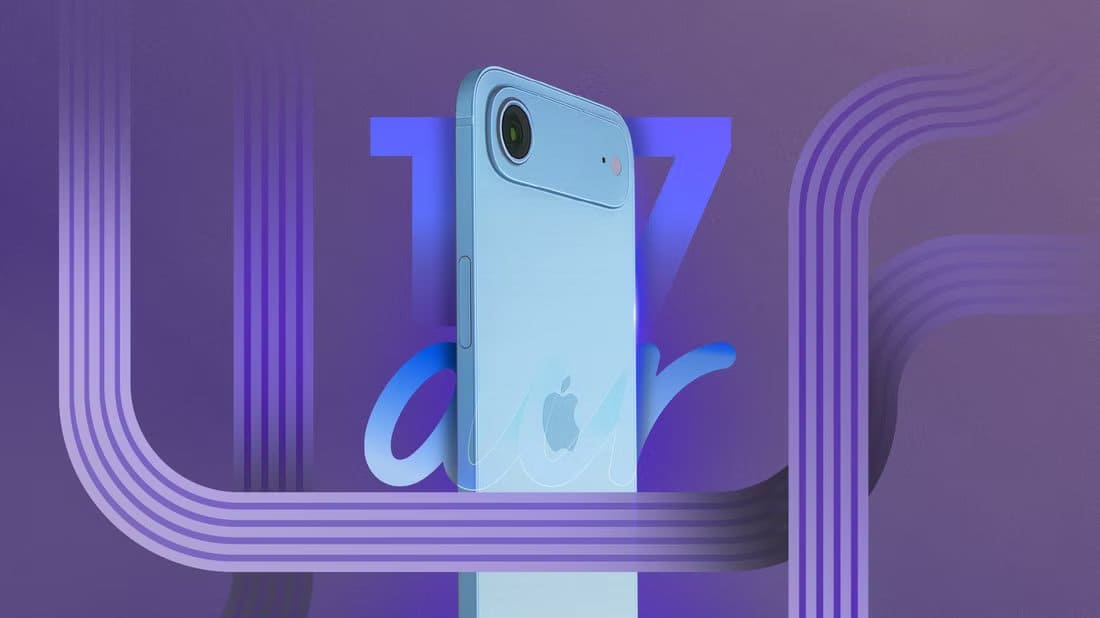 rumored-iphone-17-air-displayed-with-a-gradient-background-and-curved-lines-1 أسباب تجعل هاتف iPhone 17 Air الرفيع لا يقدم الفائدة التي تتوقعها