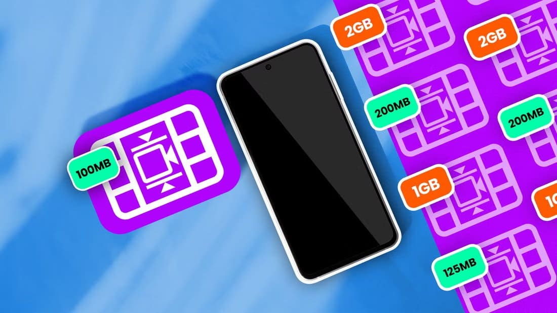 smartphone-next-to-video-file-icons-labeled-with-different-sizes طريقة ذكية لتقليل حجم الفيديو على هاتفك دون خسارة الجودة