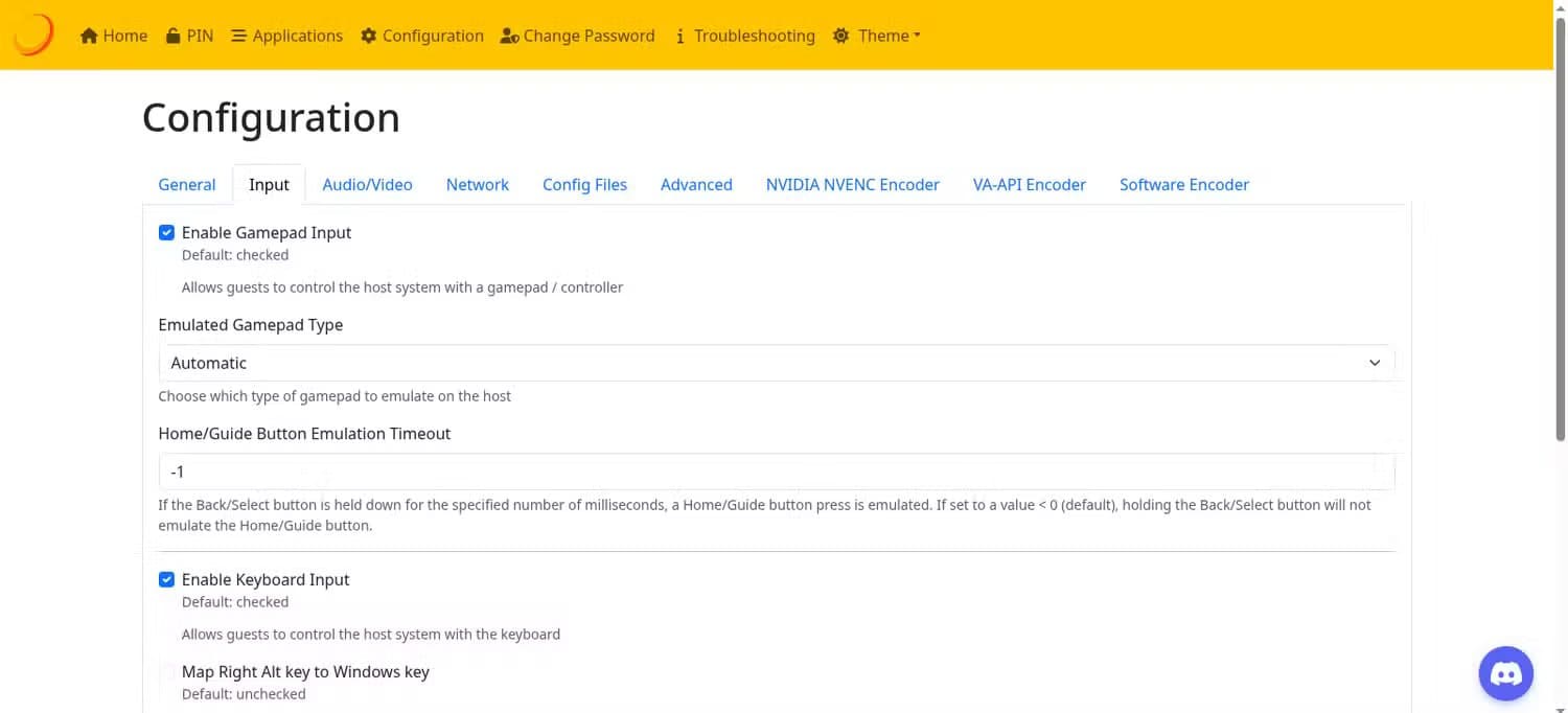 sunshine-web-app-configuration-options أفضل 3 تطبيقات Linux مجانية تمنحك تجربة مختلفة