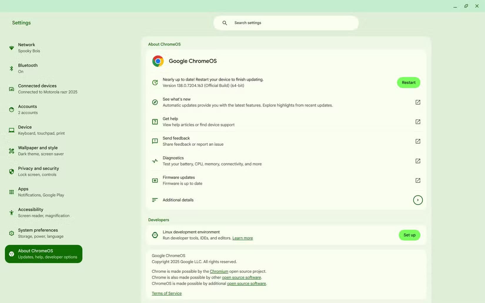 the-about-chromeos-section-of-the-chromebook-settings-app خطوات تحديث جهاز Chromebook وحل مشاكل التحديث الشائعة
