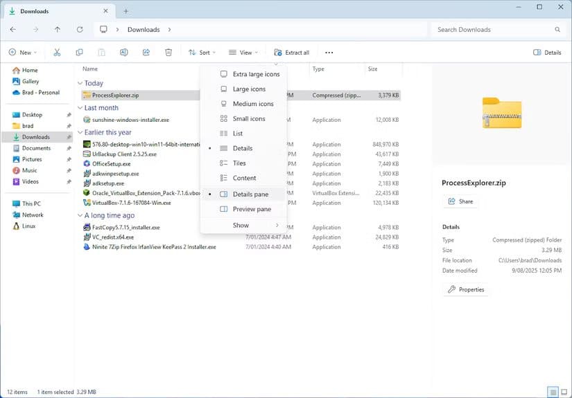 the-details-and-preview-panes-in-the-windows-file-explorer أفضل برامج ويندوز المجانية التي تحول الكمبيوتر إلى أداة أكثر قوة وسلاسة