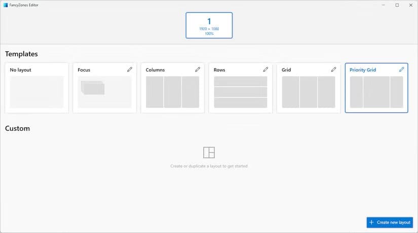 the-fancyzones-layout-editor أفضل برامج ويندوز المجانية التي تحول الكمبيوتر إلى أداة أكثر قوة وسلاسة