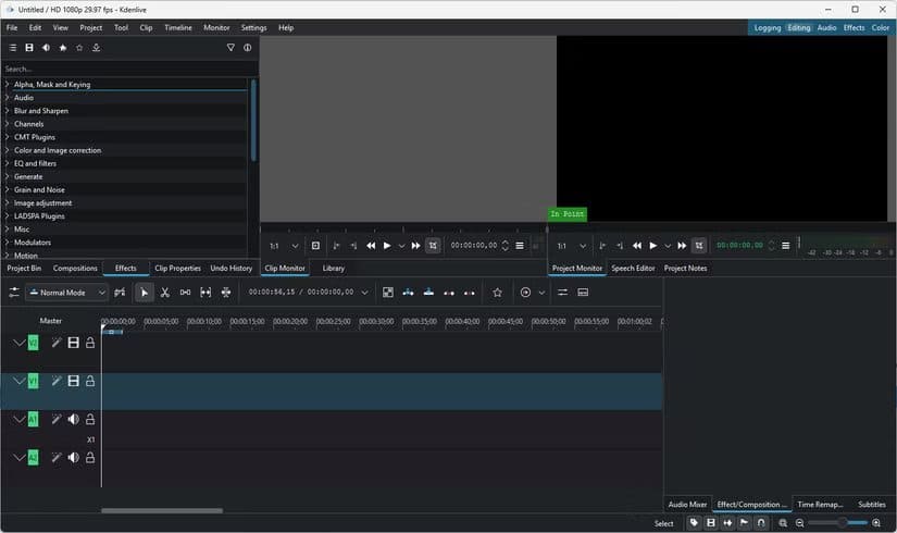 the-kdenlive-filters أدوات مجانية مفتوحة المصدر تجعل حياة الطلاب أسهل