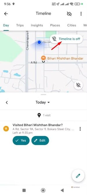 timeline-is-off-button-in-google-maps أهم استخدامات Google Maps التي لا يعرفها الكثيرون غير الملاحة