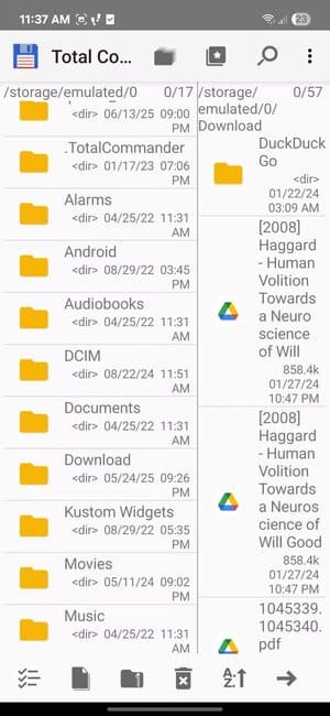 total-commander-android-04 أفضل مدير ملفات على Windows متاح الآن على Android وما الذي يميزه عن التطبيقات الأخرى