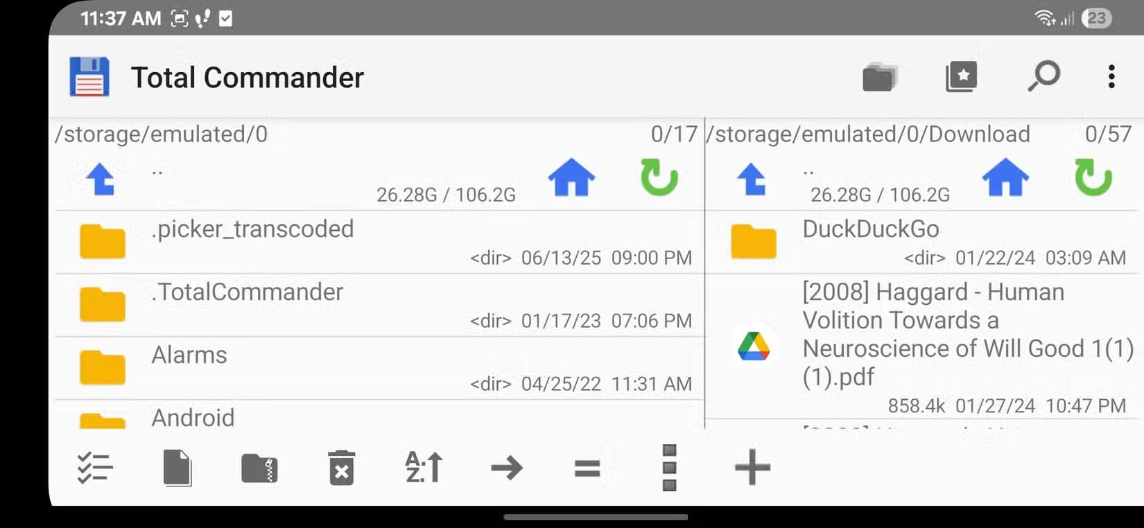 total-commander-android-05 أفضل مدير ملفات على Windows متاح الآن على Android وما الذي يميزه عن التطبيقات الأخرى