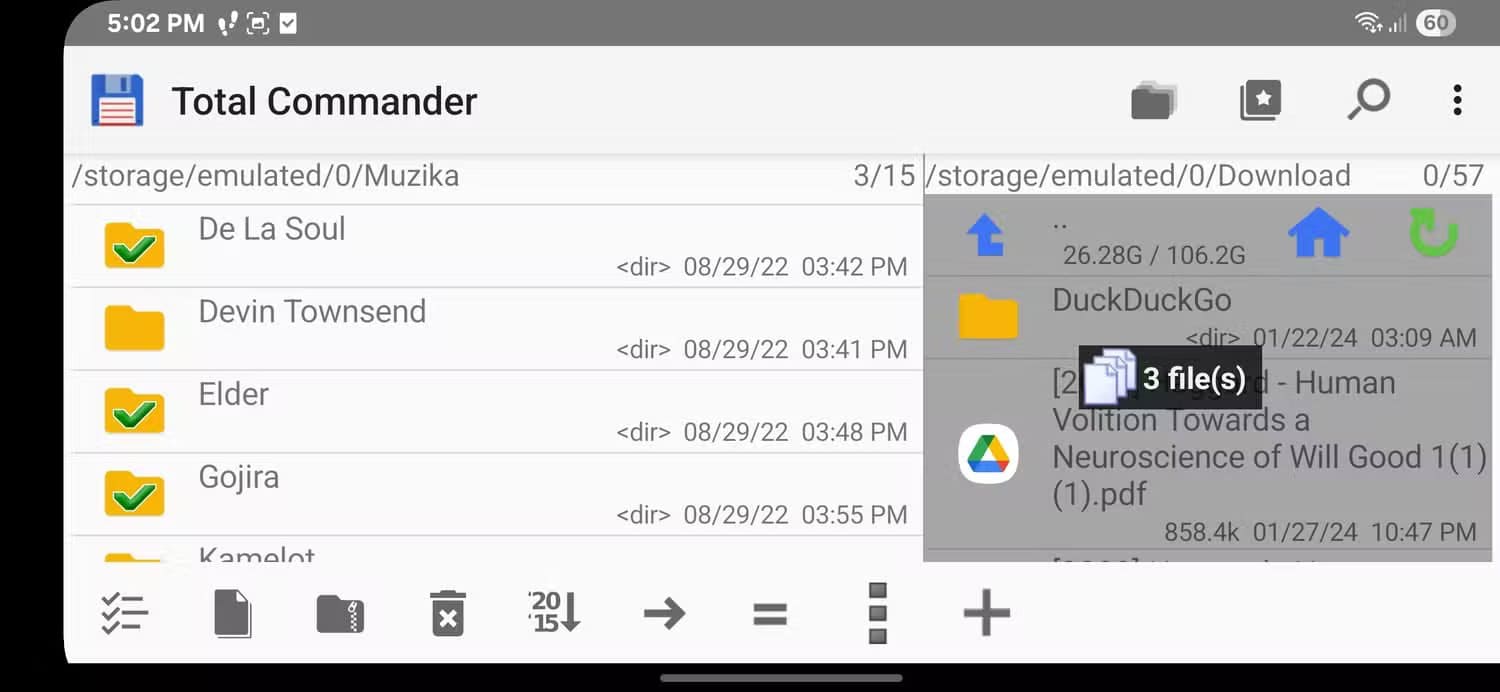 total-commander-android-12 أفضل مدير ملفات على Windows متاح الآن على Android وما الذي يميزه عن التطبيقات الأخرى