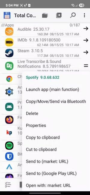 total-commander-android-16 أفضل مدير ملفات على Windows متاح الآن على Android وما الذي يميزه عن التطبيقات الأخرى