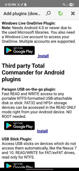 total-commander-android-19 أفضل مدير ملفات على Windows متاح الآن على Android وما الذي يميزه عن التطبيقات الأخرى