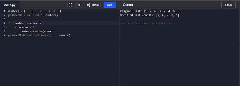 trying-to-modify-a-list-while-iterating-it-in-python هكذا يتجنب المحترفون أخطاء Python التي تُفسد المشاريع البرمجية