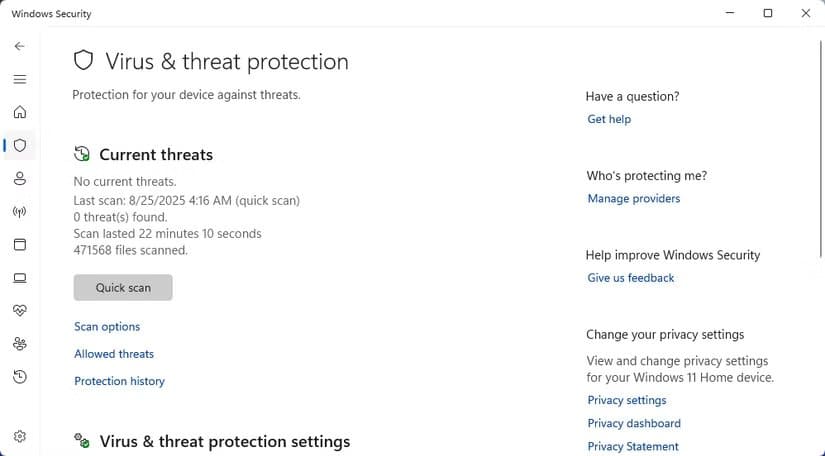 windows-security أسباب تجعل الاعتماد على برامج مكافحة الفيروسات الخارجية في ويندوز لم يعد ضروريًا