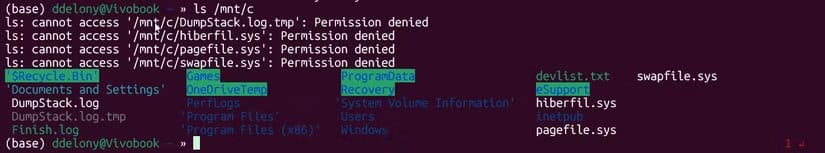 wsl-windows-drive-ls مزايا استخدام WSL على PowerShell في سطر أوامر Windows