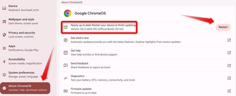 2-restarting-chromebook-to-install-an-update كيفية الانتقال من Windows إلى ChromeOS خطوة بخطوة
