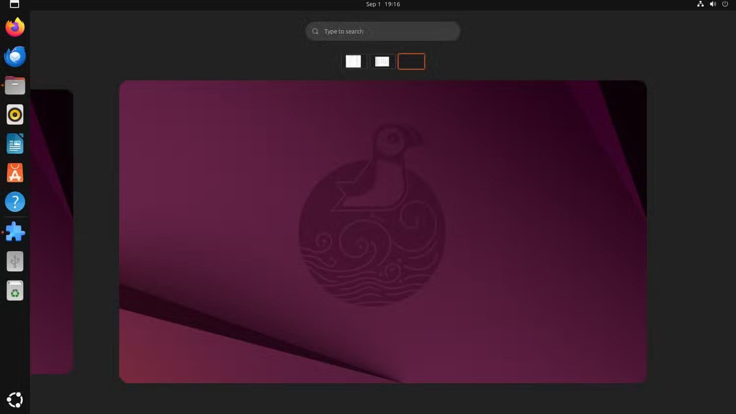 2a-gnome-overview-default-look أفضل إضافات GNOME التي تجعل استخدام Ubuntu أكثر متعة وسلاسة