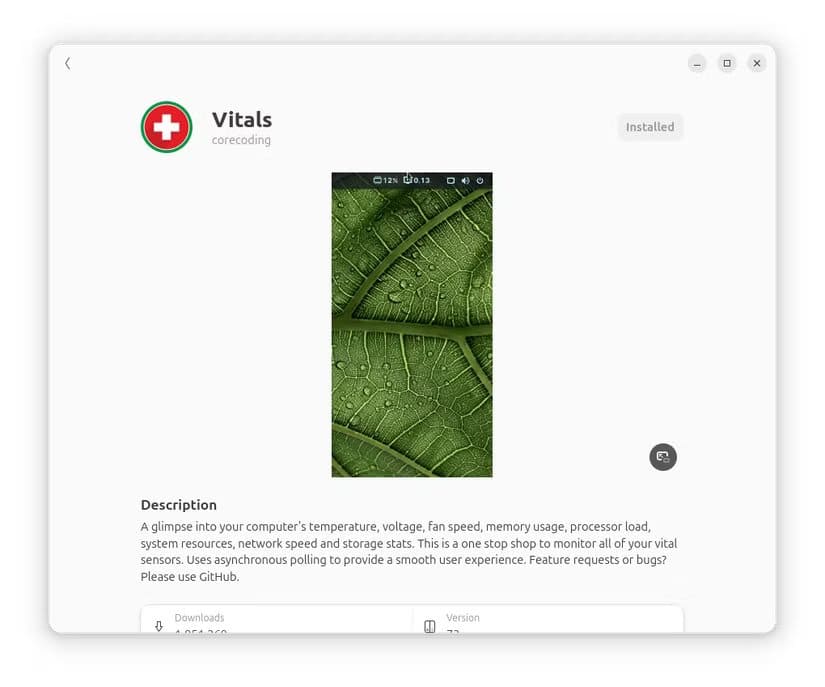 3-vitals-gnome-extension-install-page أفضل إضافات GNOME التي تجعل استخدام Ubuntu أكثر متعة وسلاسة