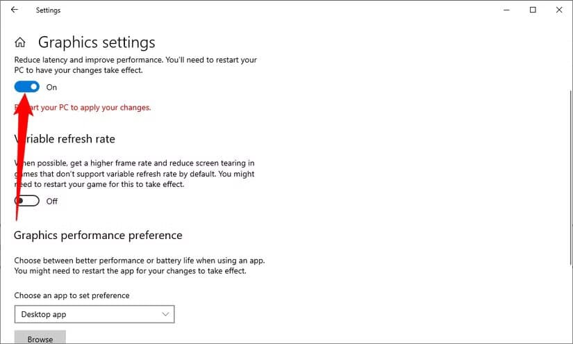 4-click-toggle تشغيل جدولة GPU لتسريع الرسوميات في Windows 10 و11