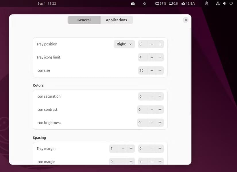 5a-slack-and-discord-tray-icons-on-the-ubuntu-panel أفضل إضافات GNOME التي تجعل استخدام Ubuntu أكثر متعة وسلاسة
