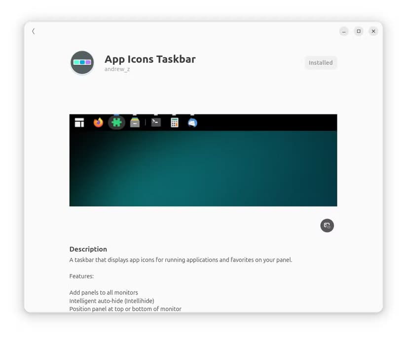 6-app-icon-taskbar-gnome-extension-install-page أفضل إضافات GNOME التي تجعل استخدام Ubuntu أكثر متعة وسلاسة